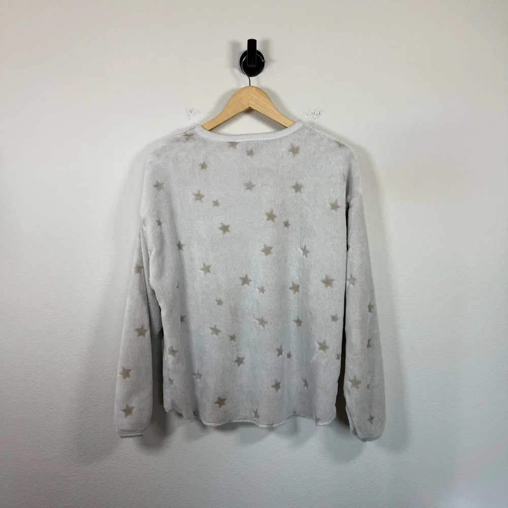 Z Supply Women’s Frosted Plush Star Long Sleeve Top Grey Size M - Picture 10 of 12